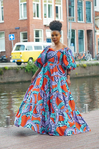 Zari Power Sleeeve Maxi Dress Dresses