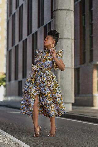 Zendaya Floral Midi Dress