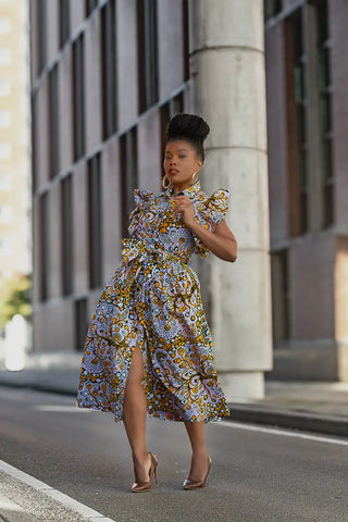 Zendaya Floral Midi Dress