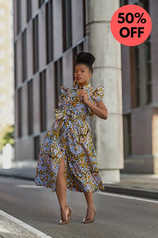 Zendaya Floral Midi Dress