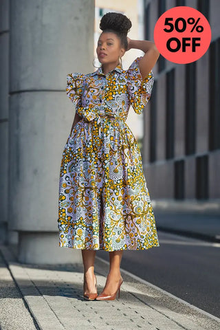 Zendaya Floral Midi Dress