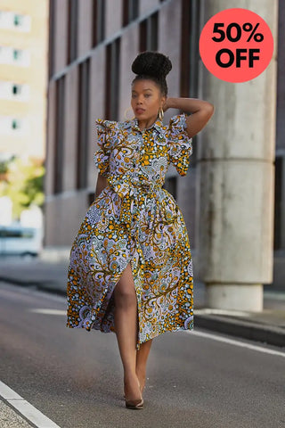 Zendaya Floral Midi Dress