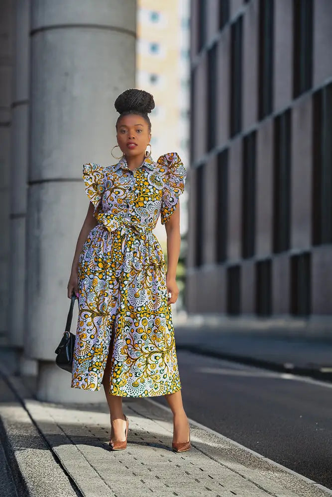 Zendaya Floral Midi Dress