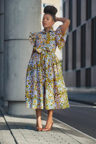 Zendaya Floral Midi Dress