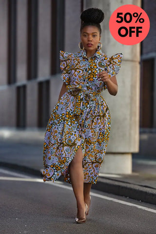 Zendaya Floral Midi Dress