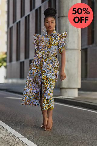 Zendaya Floral Midi Dress