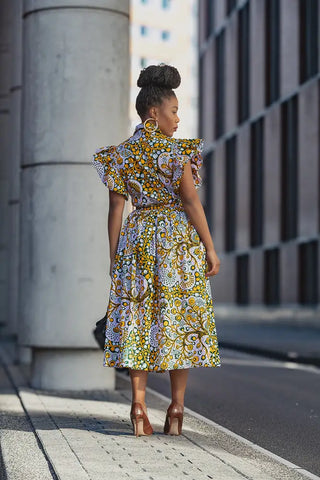 Zendaya Floral Midi Dress