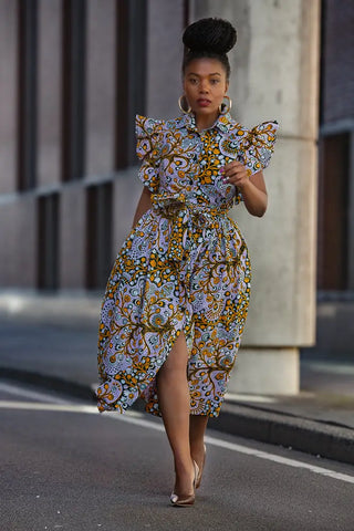 Zendaya Floral Midi Dress