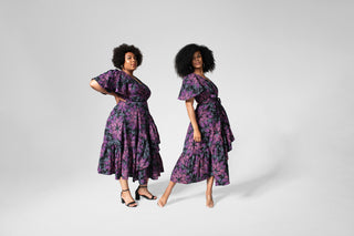 LERATO PUPRLE WRAP DRESS