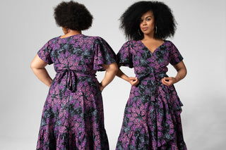 LERATO PUPRLE WRAP DRESS