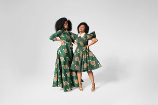RUBY GREEN LACE COLLAR DRESS