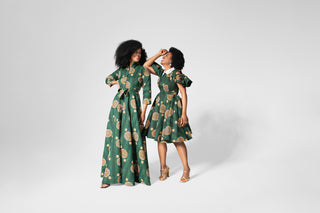 RUBY GREEN LACE COLLAR DRESS