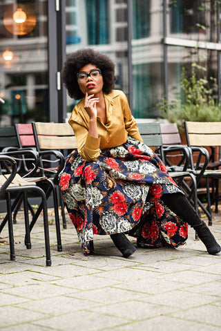 PETRA ROSE FLARED MIDAXI SKIRT