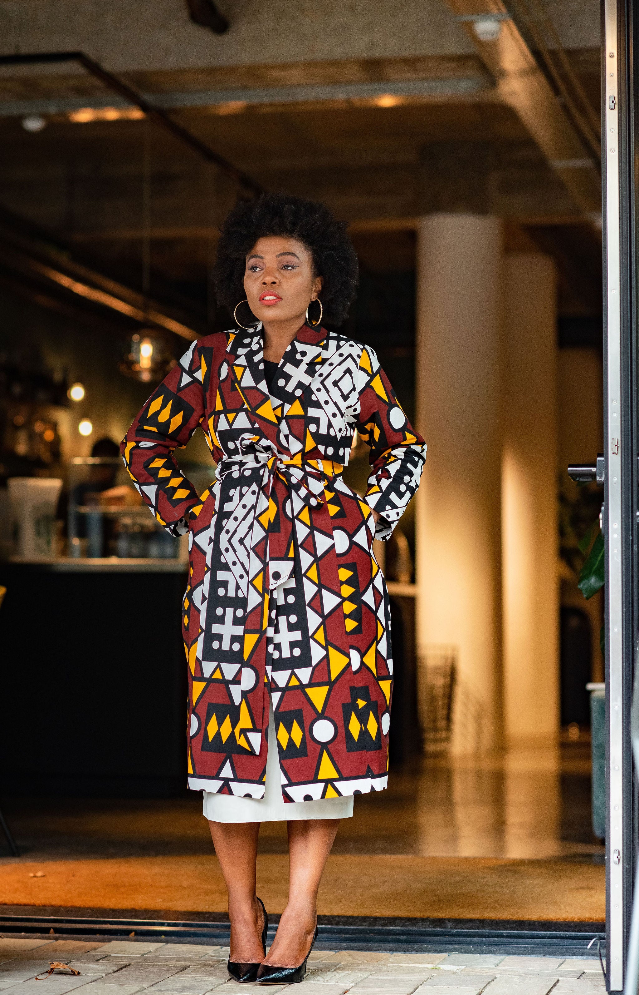 African hotsell trench coat