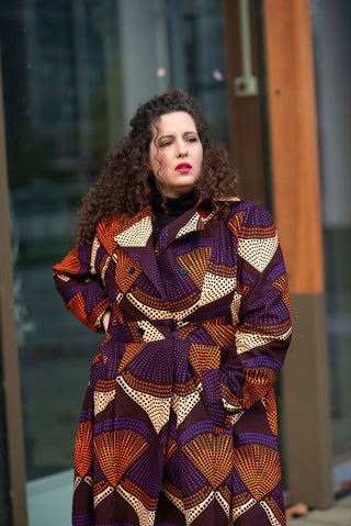 ORIANA PURPLE AND ORANGE JACKET