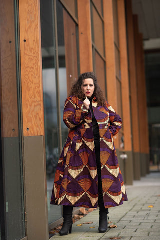 ORIANA PURPLE AND ORANGE JACKET
