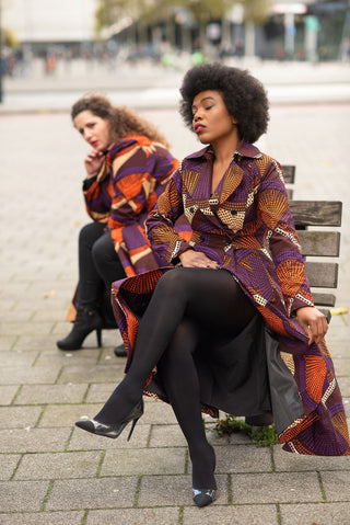 ORIANA PURPLE AND ORANGE JACKET
