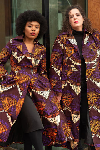 ORIANA PURPLE AND ORANGE JACKET