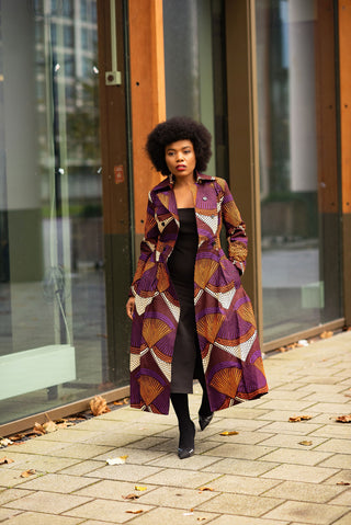 ORIANA PURPLE AND ORANGE JACKET