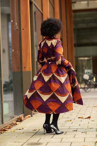 ORIANA PURPLE AND ORANGE JACKET