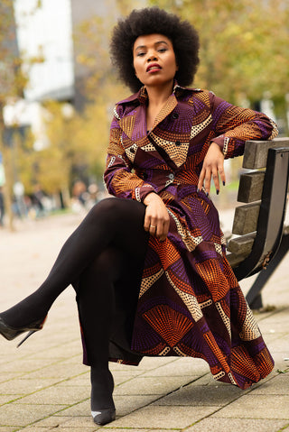 ORIANA PURPLE AND ORANGE JACKET