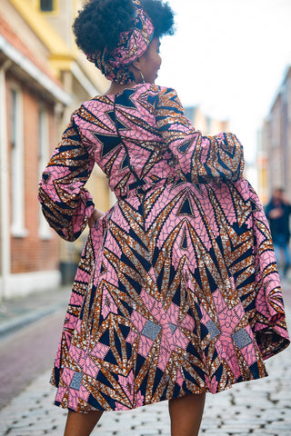 MARIAMA MIDI PINK DRESS