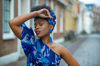 ADAEZE BLUE HEADWRAP