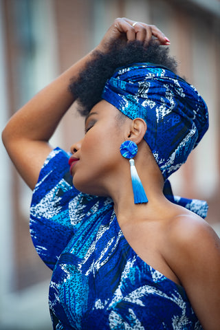 ADAEZE BLUE HEADWRAP