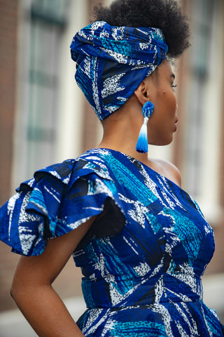 ADAEZE BLUE HEADWRAP
