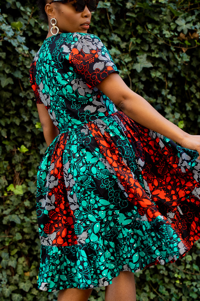 African print midi dress-Ankara midi dress-African | Etsy | African design  dresses, African print fashion dresses, Latest african fashion dresses
