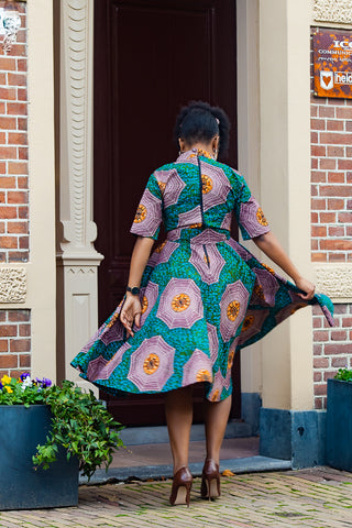 THUSO BLUE MIDI DRESS