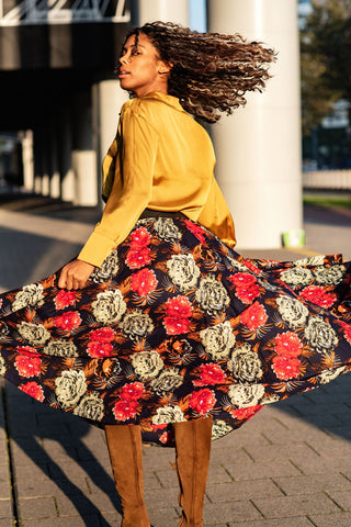 PETRA ROSE FLARED MIDAXI SKIRT