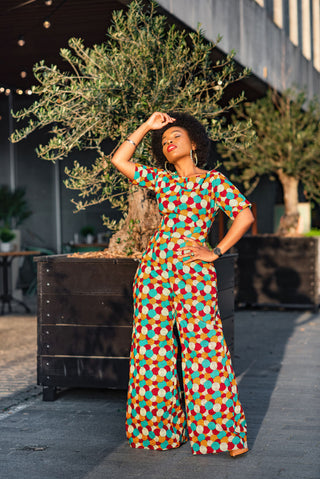 CHARO AFRICAN PRINT JUMPSUIT