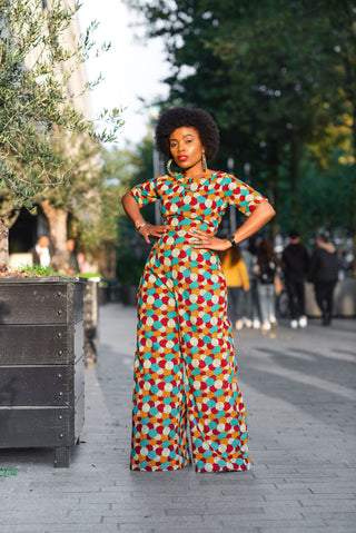 CHARO AFRICAN PRINT JUMPSUIT