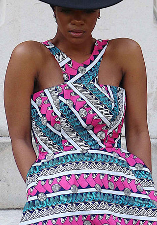 SERENA MULTI COLORED STRIPED MAXI DRESS