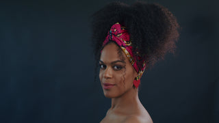 PINK ASYMMETRIC HEADWRAP.