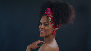 PINK ASYMMETRIC HEADWRAP.